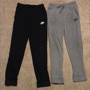 Nike Kids Black and Gray Joggers